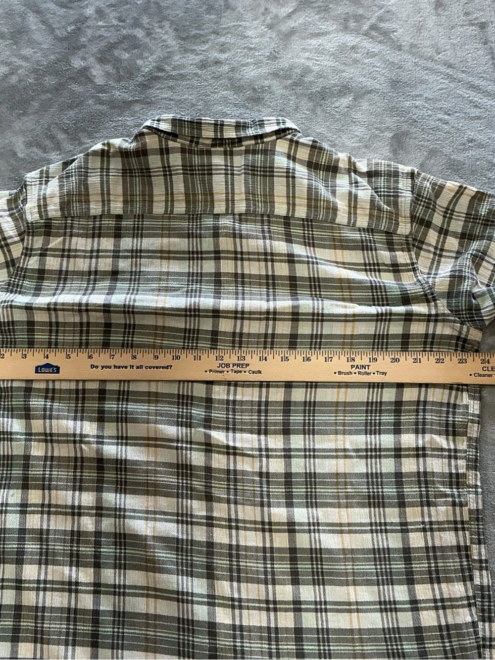 Patagonia A/C Short Sleeve Button Up Men’s XL Organic Cotton Green Plaid 52921
